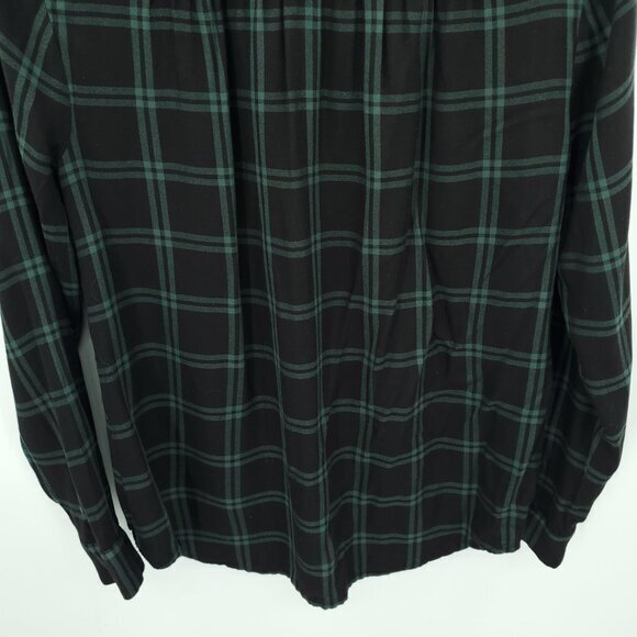 Madewell Wrap-Front Shirt in Palma Plaid M Old Vine (Black and Green Plaid) - Picture 14 of 15